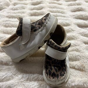Twisted X Kids Moccasins in Leopard and White